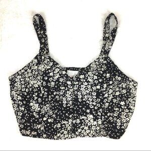 SIENNA SKY  B&W Floral Crop Top NWT
